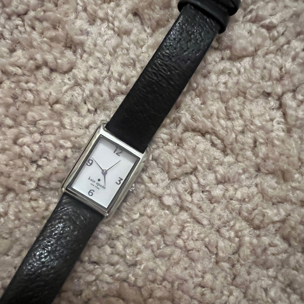 Kate Spade Black Leather Strap Watch